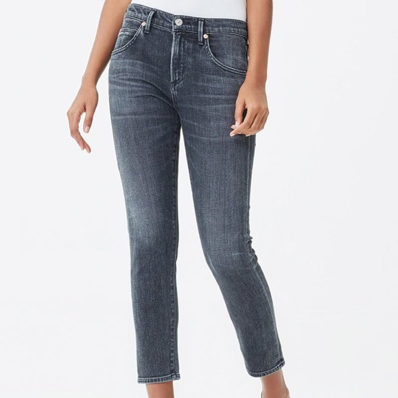 Slim Fit Crop Jean In Wren 